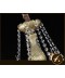 8 Light One Tier Bronze Candle Style Crystal Chandelier