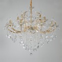 15 (10+5) Light Two Tiers Gold Candle Style Crystal Chandelier