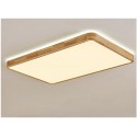 Modern Rectangle Contemporary Wood Flush Mount Ceiling Light