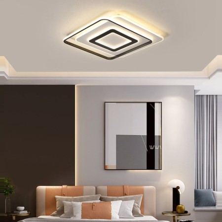 Modern Contemporary Square Aluminum Alloy Flush Mount Ceiling Light