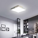 Modern Contemporary Square Stainless Steel Flush Mount Ceiling Light