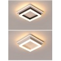 Modern Contemporary Square Stainless Steel Flush Mount Ceiling Light