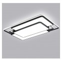 Modern Contemporary Rectangle Stainless Steel Flush Mount Ceiling Light