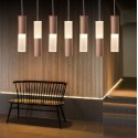 Modern/ Contemporary 7 Light Wooden Pendant Light