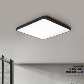 Modern Contemporary Ultra-thin Square Stainless Steel Flush Mount Ceiling Light