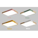 Modern Contemporary Rectangle Wood Flush Mount Ceiling Light