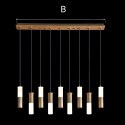 Modern/ Contemporary 9 Light Wooden Pendant Light