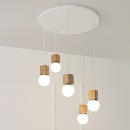 5 Light Wood Rustic / Lodge Pendant Light