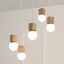 5 Light Wood Rustic / Lodge Pendant Light