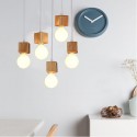 5 Light Wood Rustic / Lodge Pendant Light