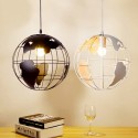 Country Vintage Globe Metal Pendant Light