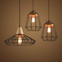 Country Metal Wooden Pendant Light