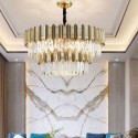 Modern Round Glass Pendant Light Stable Stainless Steel Ceiling Lamp Living Room Bedroom