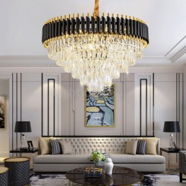 Modern Pyramid Glass Pendant Light Chandelier Living Room Bedroom