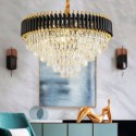 Modern Pyramid Glass Pendant Light Chandelier Living Room Bedroom