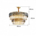 Nordic Modern Glass Pendant Light Round Chandelier Living Room Bedroom