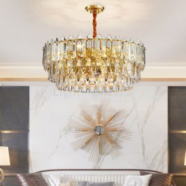 Modern Circular Glass Pendant Light Decorative Chandelier Bedroom Living Room