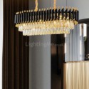 Modern Oval Glass Pendant Light Decorative Ceiling Lamp for Living Room Hotel