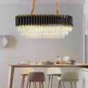 Modern Oval Glass Pendant Light Decorative Ceiling Lamp for Living Room Hotel