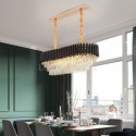 Modern Oval Glass Pendant Light Decorative Ceiling Lamp for Living Room Hotel