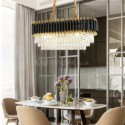 Modern Oval Glass Pendant Light Decorative Ceiling Lamp for Living Room Hotel