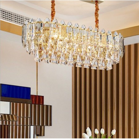 Nordic Style Glass Pendant Light Oval Shaped Decorative Ceiling Light Living Room Bedroom