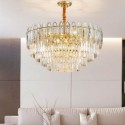 Round Stainless Steel Pendant Light Modern Glass Ceiling Light Living Room Study