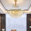 Modern Luxury Glass Pendant Lamp Circular Shaped Stainless Steel Chandelier Bedroom Living Room