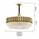 Modern Glass Pendant Light Stainless Steel Circular Chandelier Study Living Room