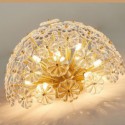 Semi Circle Glass Flush Mount Modern Decorative Flower Shaped Ceiling Light Bedroom Living Room