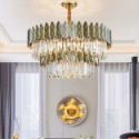 Nordic Style Glass Pendant Light Double Layer Circular Glass Chandelier Living Room Study