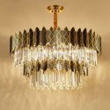 Nordic Style Glass Pendant Light Double Layer Circular Glass Chandelier Living Room Study