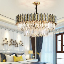 Modern Round Glass Chandelier Decorative Pendant Light Living Room Study