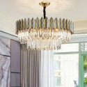 Modern Round Glass Chandelier Decorative Pendant Light Living Room Study