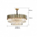 Modern Round Glass Chandelier Decorative Pendant Light Living Room Study