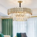 Modern Round Glass Chandelier Decorative Pendant Light Living Room Study