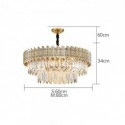 Modern Round Glass Chandelier Decorative Pendant Light Living Room Study