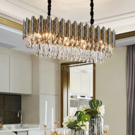 Modern Oval Glass Pendant Light Living Room Kitchen Island Idea