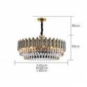 Modern Circular Glass Pendant Light Decorative Chandelier Bedroom Living Room