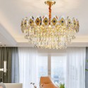 Nordic Modern Glass Pendant Light Circular Chandelier Bedroom Living Room