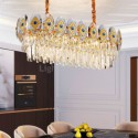 Nordic Style Glass Pendant Light Oval Shaped Decorative Ceiling Light Living Room Bedroom