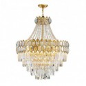 Nordic Style Glass Pendant Light Elegant Gold Circular Chandelier Bedroom Living Room