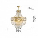 Nordic Style Glass Pendant Light Elegant Gold Circular Chandelier Bedroom Living Room