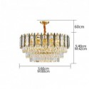 Modern Simple Circular Chandelier Glass Pendant Light Living Room Dining Room