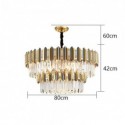 Modern Simple Circular Chandelier Glass Pendant Light Living Room Dining Room