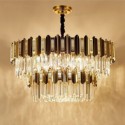 Modern Simple Circular Chandelier Glass Pendant Light Living Room Dining Room