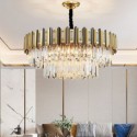 Modern Simple Circular Chandelier Glass Pendant Light Living Room Study