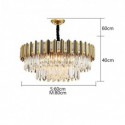 Modern Simple Circular Chandelier Glass Pendant Light Living Room Study