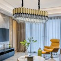Contemporary Oval Chandelier Glass Pendant Light Living Room Dining Room