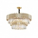 Double Layered Glass Chandelier Modern Round Pendant Light Bedroom Living Room